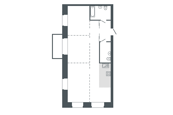 3-комнатная квартира 87,61 м² в ЖК Спектр. Планировка