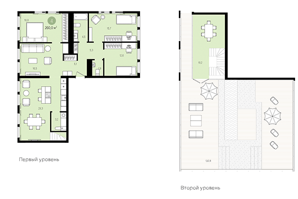 3-комнатная квартира 260,00 м² в Жилой район Пшеница. Планировка